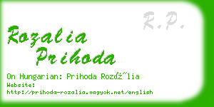 rozalia prihoda business card